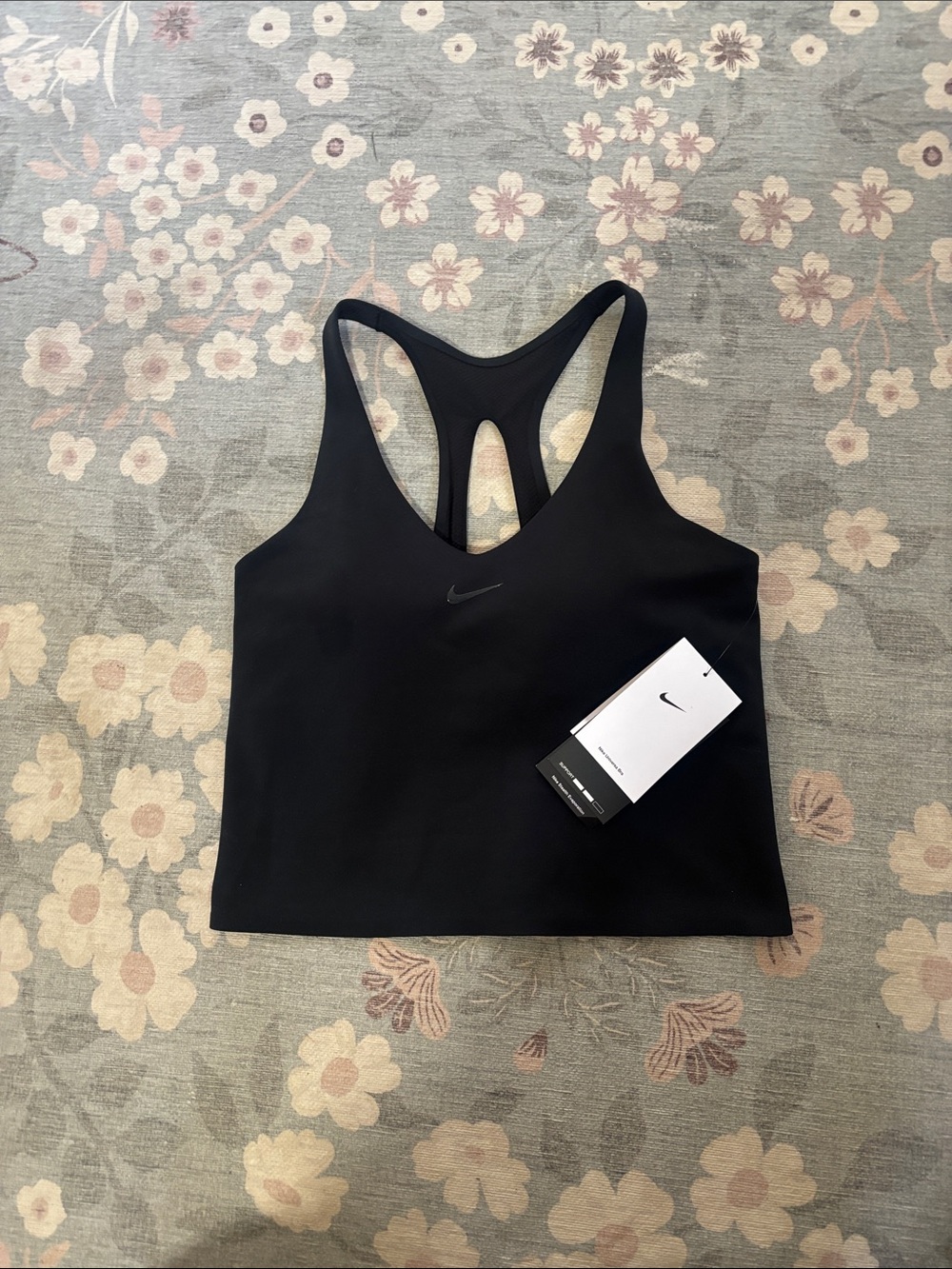 Nike Black Racerback V-Neck Sports Bra Top
